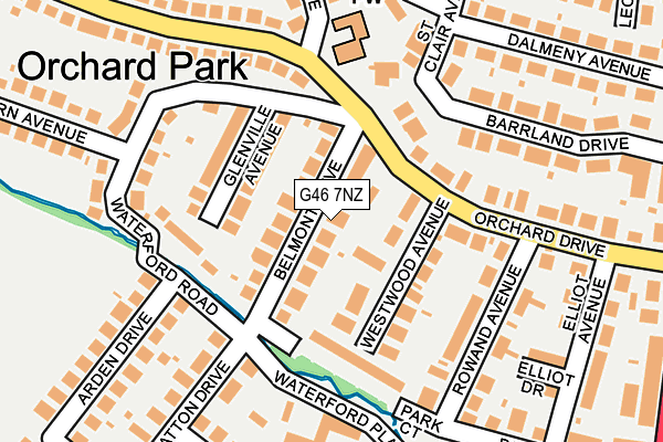 G46 7NZ map - OS OpenMap – Local (Ordnance Survey)