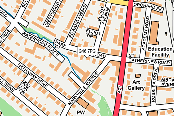 G46 7PG map - OS OpenMap – Local (Ordnance Survey)