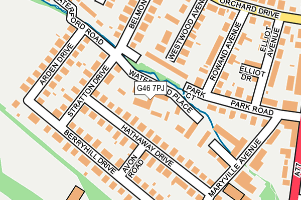 G46 7PJ map - OS OpenMap – Local (Ordnance Survey)