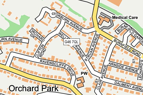 G46 7QL map - OS OpenMap – Local (Ordnance Survey)