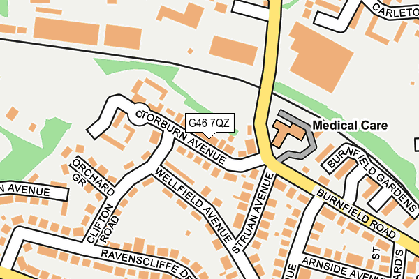 G46 7QZ map - OS OpenMap – Local (Ordnance Survey)