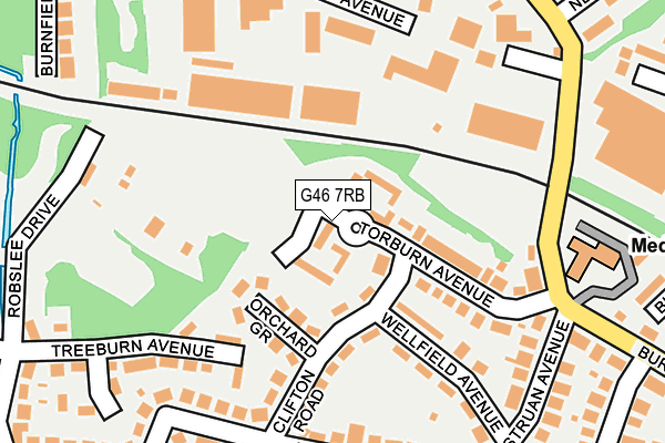 G46 7RB map - OS OpenMap – Local (Ordnance Survey)