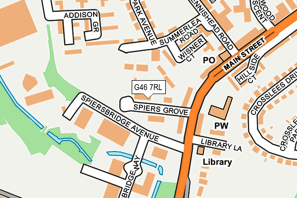 G46 7RL map - OS OpenMap – Local (Ordnance Survey)