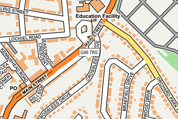G46 7RS map - OS OpenMap – Local (Ordnance Survey)