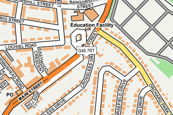 G46 7RT map - OS OpenMap – Local (Ordnance Survey)