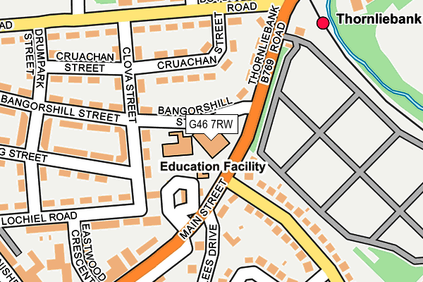 G46 7RW map - OS OpenMap – Local (Ordnance Survey)