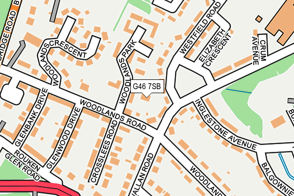 G46 7SB map - OS OpenMap – Local (Ordnance Survey)
