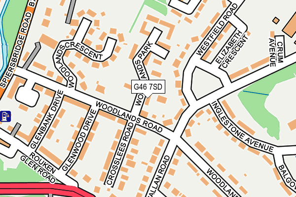G46 7SD map - OS OpenMap – Local (Ordnance Survey)
