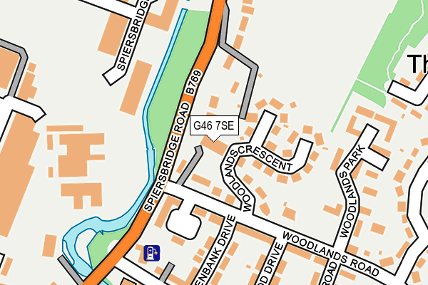 G46 7SE map - OS OpenMap – Local (Ordnance Survey)