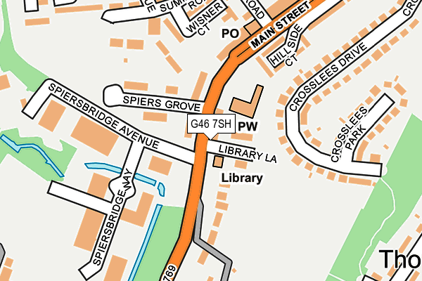 G46 7SH map - OS OpenMap – Local (Ordnance Survey)