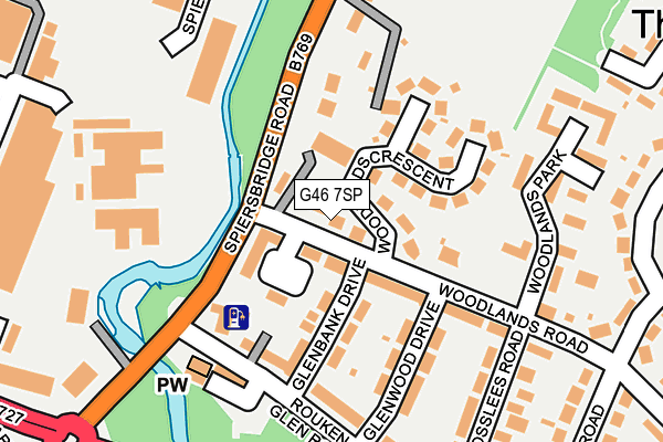 G46 7SP map - OS OpenMap – Local (Ordnance Survey)