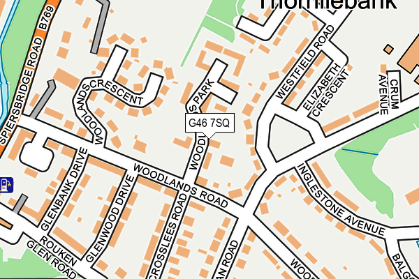 G46 7SQ map - OS OpenMap – Local (Ordnance Survey)
