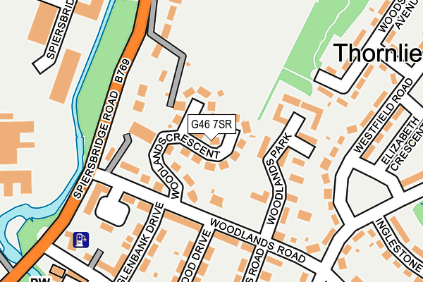 G46 7SR map - OS OpenMap – Local (Ordnance Survey)