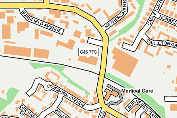 G46 7TS map - OS OpenMap – Local (Ordnance Survey)