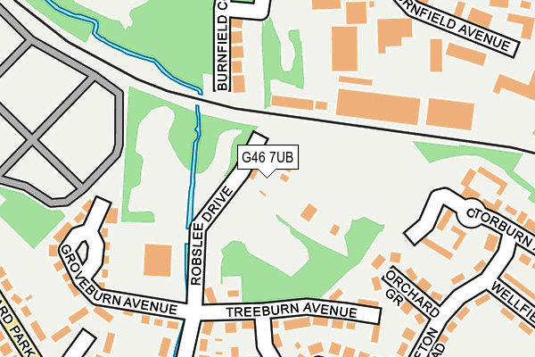 G46 7UB map - OS OpenMap – Local (Ordnance Survey)