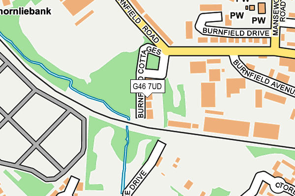 G46 7UD map - OS OpenMap – Local (Ordnance Survey)