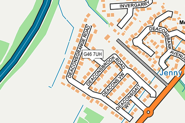 G46 7UH map - OS OpenMap – Local (Ordnance Survey)