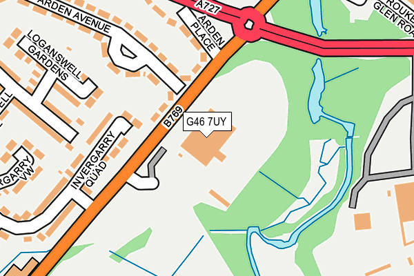 G46 7UY map - OS OpenMap – Local (Ordnance Survey)