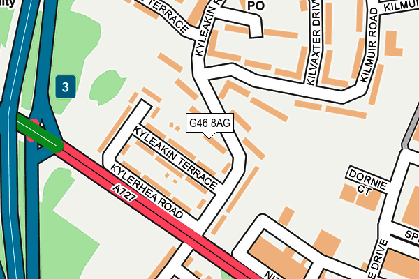 G46 8AG map - OS OpenMap – Local (Ordnance Survey)