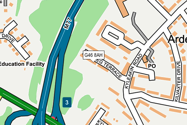 G46 8AH map - OS OpenMap – Local (Ordnance Survey)