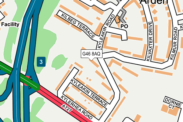 G46 8AQ map - OS OpenMap – Local (Ordnance Survey)
