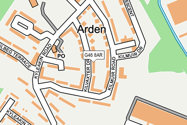 G46 8AR map - OS OpenMap – Local (Ordnance Survey)