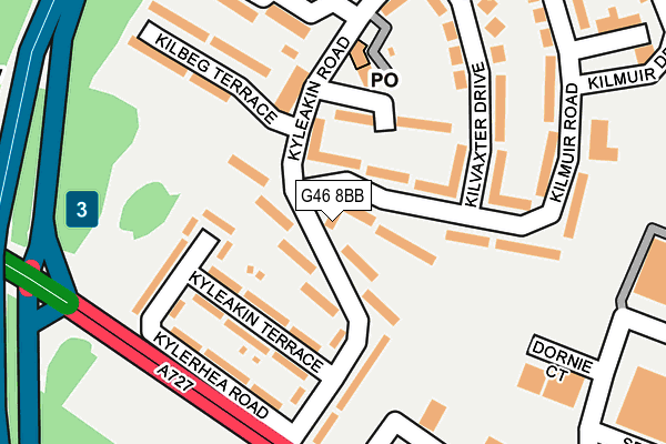 G46 8BB map - OS OpenMap – Local (Ordnance Survey)