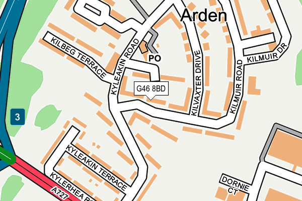 G46 8BD map - OS OpenMap – Local (Ordnance Survey)