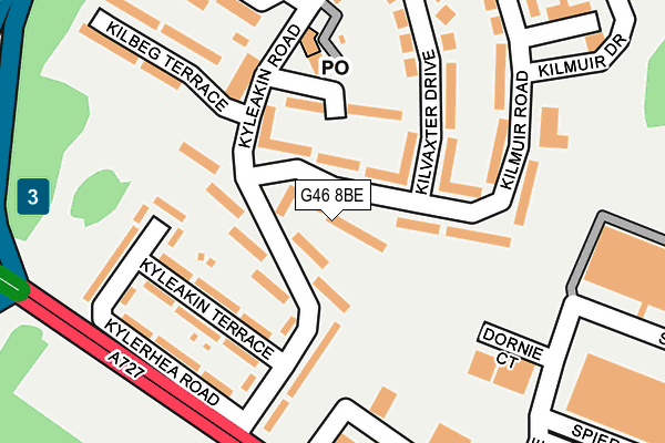 G46 8BE map - OS OpenMap – Local (Ordnance Survey)