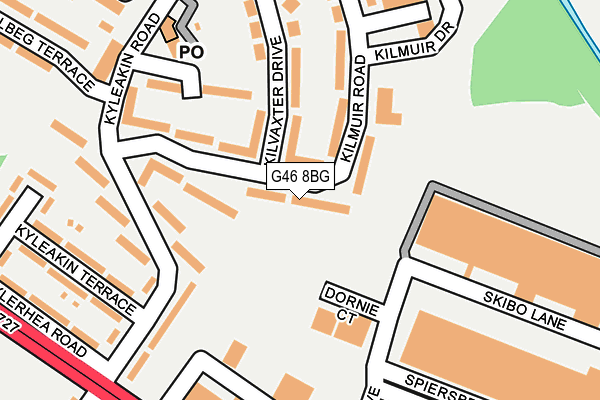 G46 8BG map - OS OpenMap – Local (Ordnance Survey)
