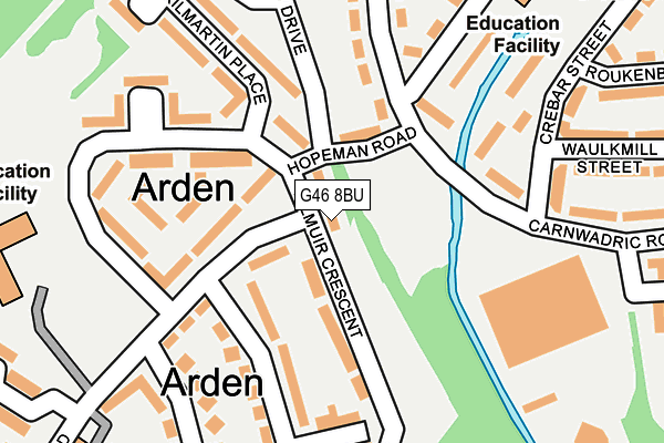 G46 8BU map - OS OpenMap – Local (Ordnance Survey)