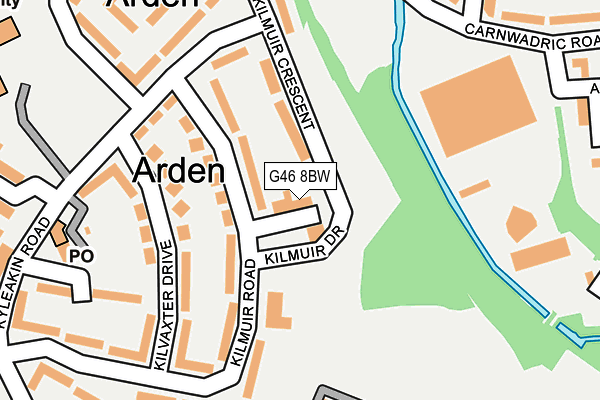 G46 8BW map - OS OpenMap – Local (Ordnance Survey)