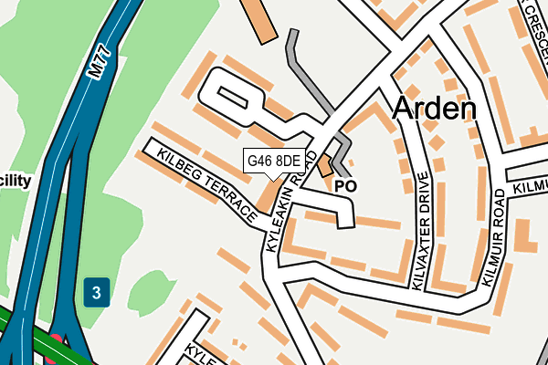 G46 8DE map - OS OpenMap – Local (Ordnance Survey)