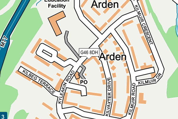 G46 8DH map - OS OpenMap – Local (Ordnance Survey)