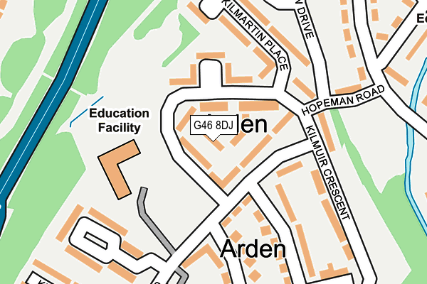 G46 8DJ map - OS OpenMap – Local (Ordnance Survey)