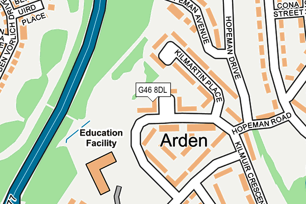 G46 8DL map - OS OpenMap – Local (Ordnance Survey)