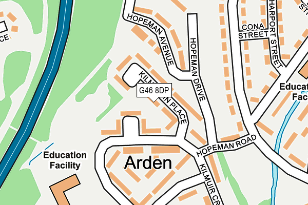 G46 8DP map - OS OpenMap – Local (Ordnance Survey)