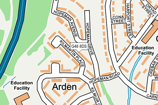 G46 8DS map - OS OpenMap – Local (Ordnance Survey)