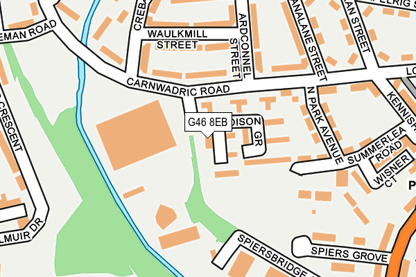 G46 8EB map - OS OpenMap – Local (Ordnance Survey)