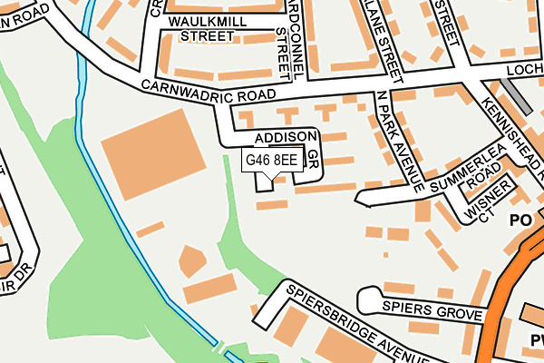 G46 8EE map - OS OpenMap – Local (Ordnance Survey)