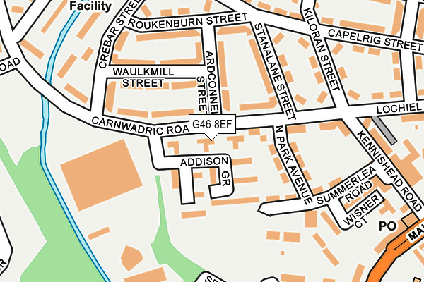 G46 8EF map - OS OpenMap – Local (Ordnance Survey)