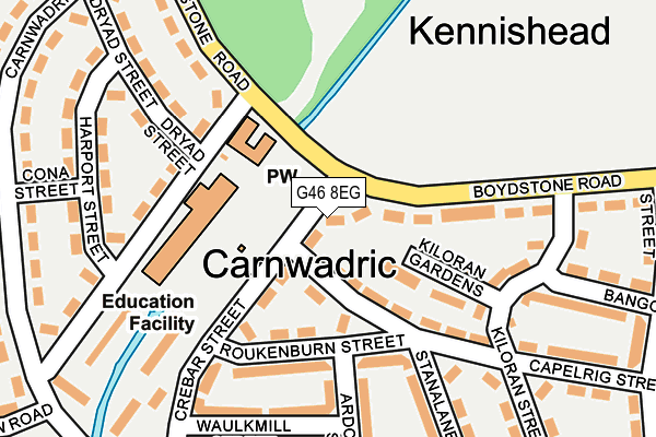 G46 8EG map - OS OpenMap – Local (Ordnance Survey)