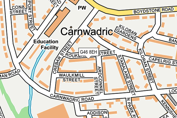 G46 8EH map - OS OpenMap – Local (Ordnance Survey)