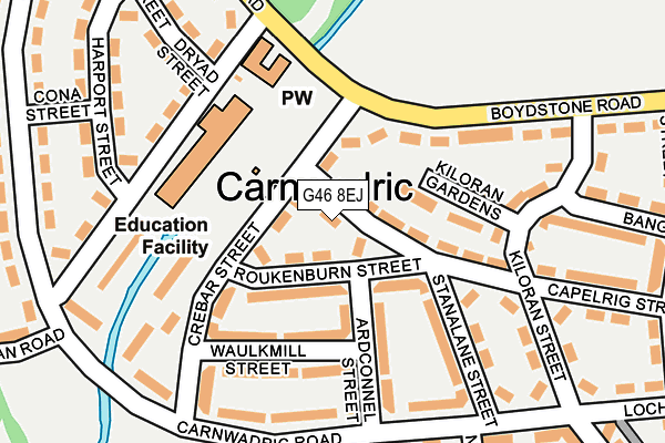 G46 8EJ map - OS OpenMap – Local (Ordnance Survey)