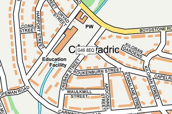 G46 8EQ map - OS OpenMap – Local (Ordnance Survey)