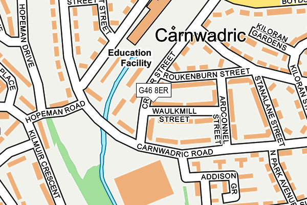 G46 8ER map - OS OpenMap – Local (Ordnance Survey)