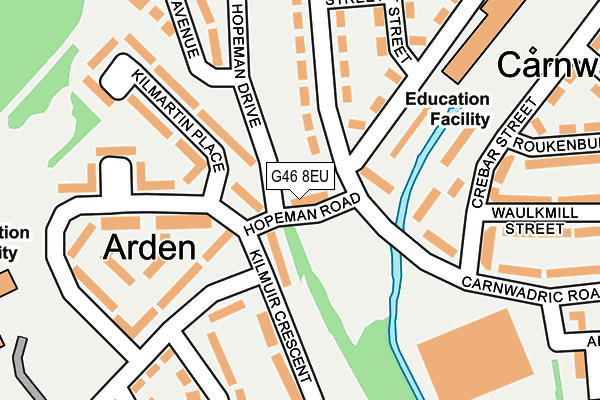 G46 8EU map - OS OpenMap – Local (Ordnance Survey)