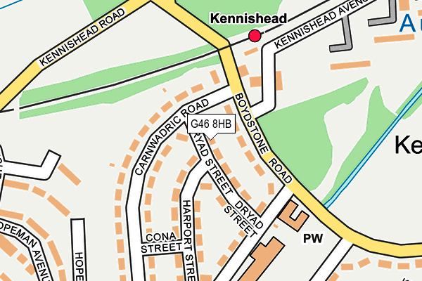 G46 8HB map - OS OpenMap – Local (Ordnance Survey)