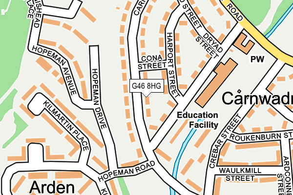 G46 8HG map - OS OpenMap – Local (Ordnance Survey)