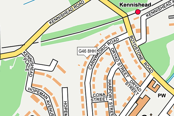G46 8HH map - OS OpenMap – Local (Ordnance Survey)